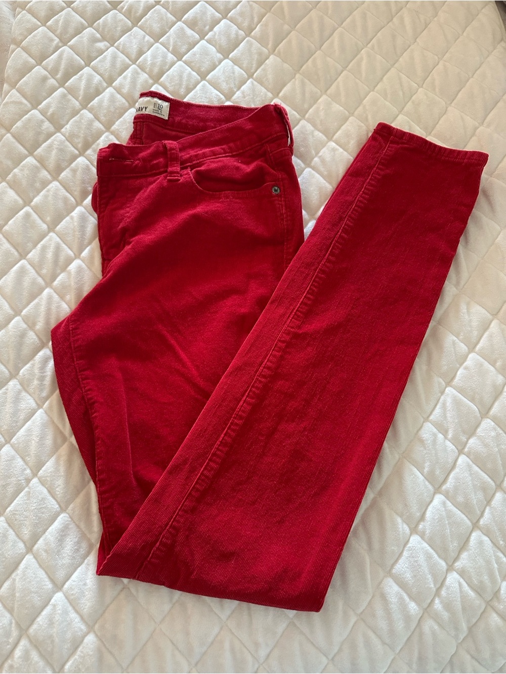 Women’s Red Skinny Corduroy Jeans